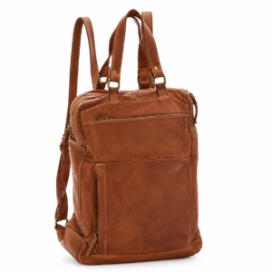 AMBER LEATHER BACKPACK | COGNAC