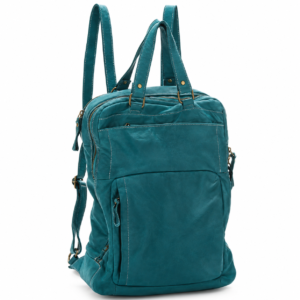 AMBER LEATHER BACKPACK | TEAL