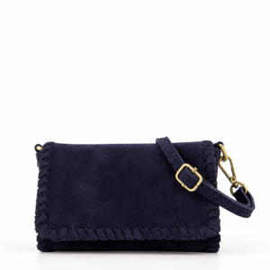 FLORA SUEDE CROSSBODY BAG | DARK BLUE