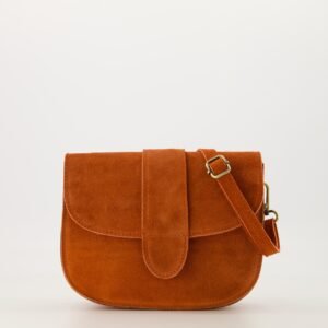 Roise Suede Handbag Bronze – Stylish Suede Crossbody with Adjustable Strap