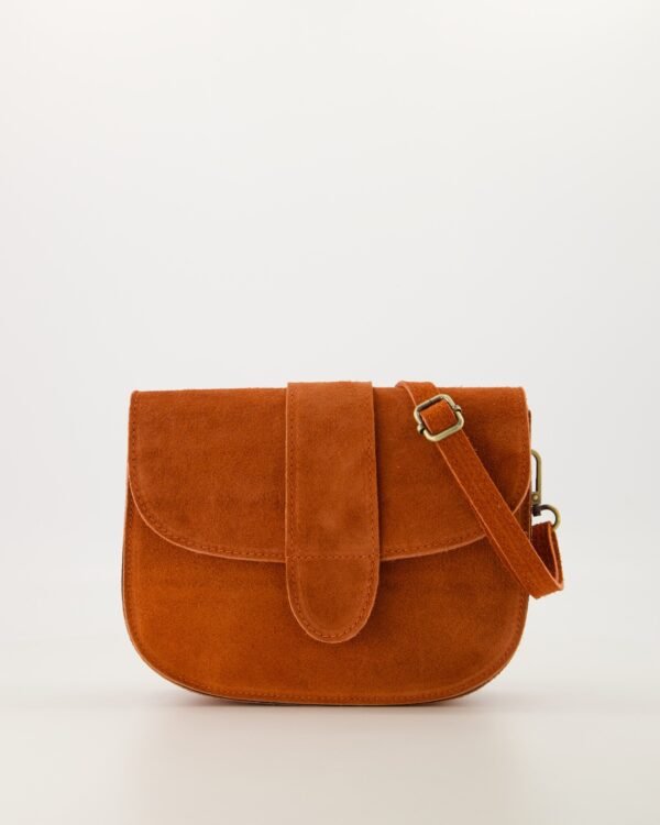 Roise Suede Handbag Bronze – Stylish Suede Crossbody with Adjustable Strap