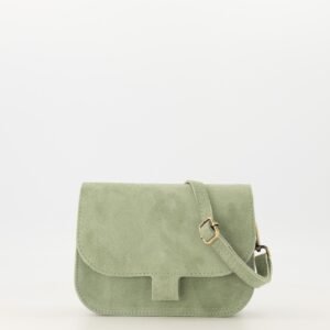 Nina Green Suede Crossbody Bag - Elegant and Lightweight
