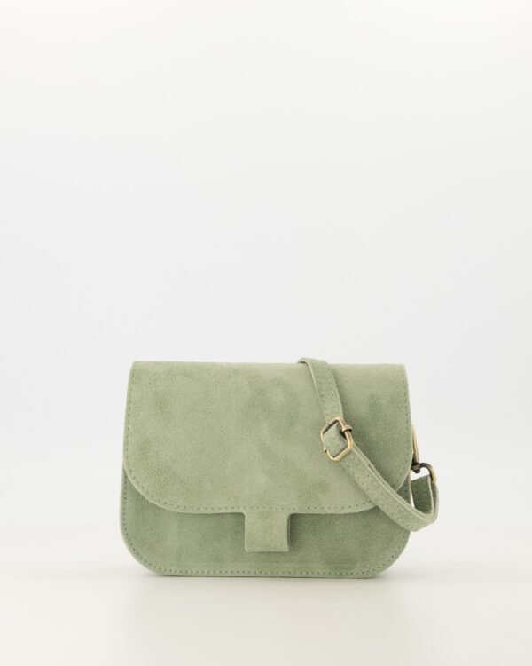Nina Green Suede Crossbody Bag - Elegant and Lightweight