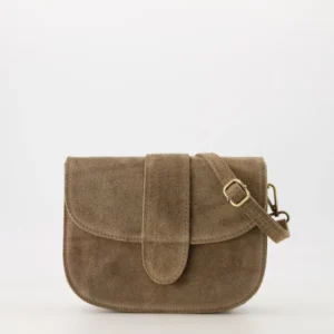 Roise Suede Handbag Dark brown – Stylish Suede Crossbody with Adjustable Strap