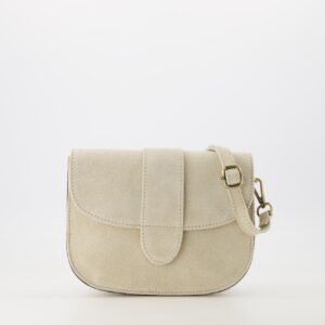 Roise suede leather crossbody handbag with detachable strap