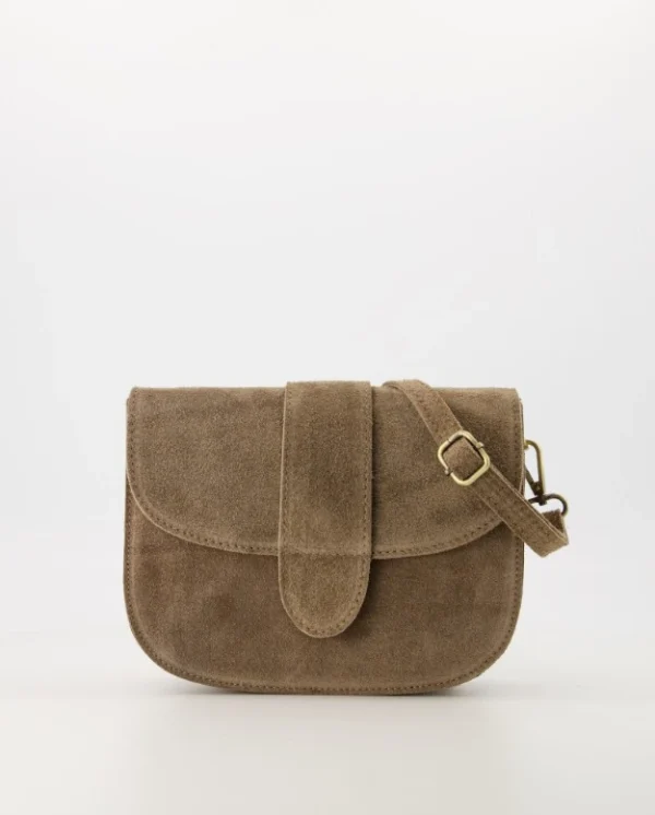 Roise Suede Handbag Dark brown – Stylish Suede Crossbody with Adjustable Strap