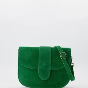 Roise suede leather crossbody handbag with detachable strap