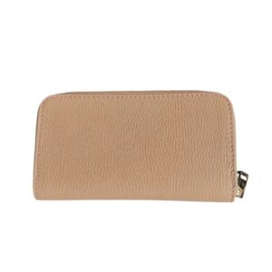 Ilina Rosa Leather Wallet in soft pink with gold hardware
