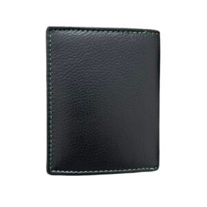 Alex Black Leather Wallet with multicolor interior