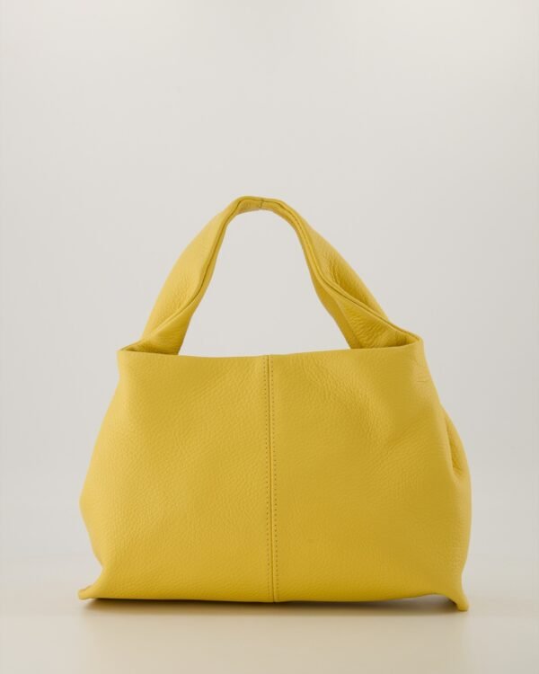 Riona Butter Yellow Leather Shoulder Bag – Convertible Real Leather Bag