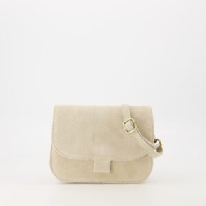 Nina Cream Suede Crossbody Bag - Elegant and Lightweight