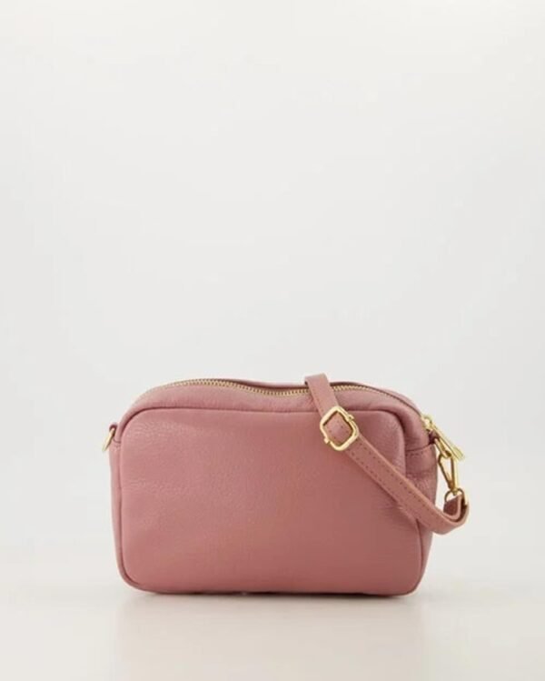 Nova Leather Crossbody Bag in Pink Gold