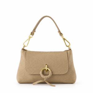 MARIA LEATHER HANDBAG | TAUPE