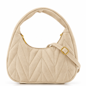MIRA SUEDE HANDBAG | CREAM