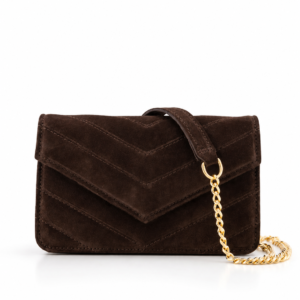 LIANA SUEDE HANDBAG | DARKBRWON