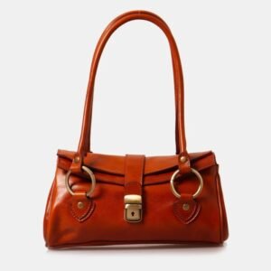 RONA LEATHER HANDBAG | COGNAC