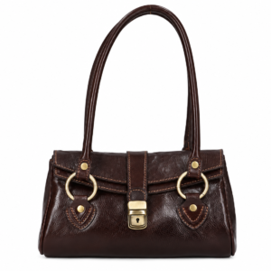 RONA LEATHER HANDBAG | DARK BROWN