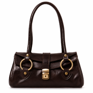 RONA LEATHER HANDBAG | DARK BROWN
