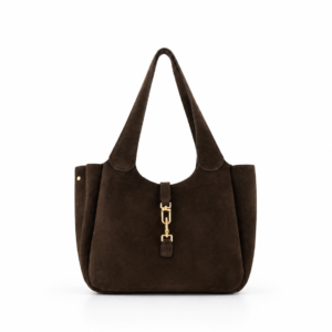 BLAIR SUEDE SHOULDER BAG | DARK BROWN